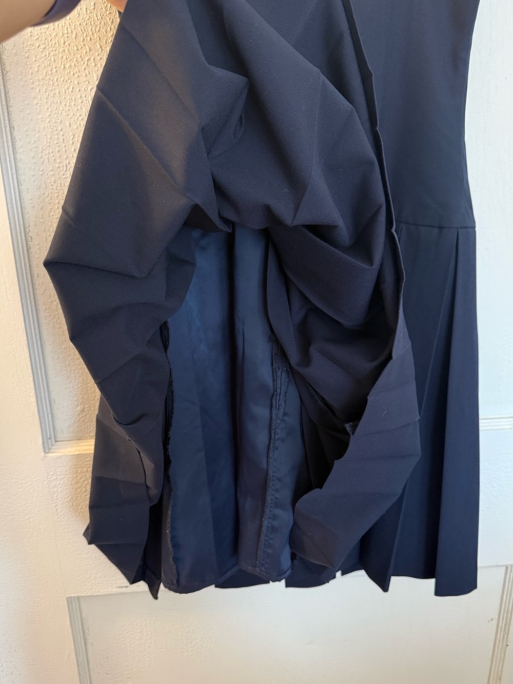 aritzia sunday best shetland dress in admiral navy blue - Picture 6 of 8